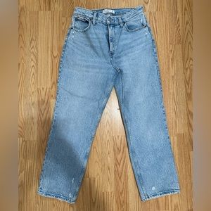 Abercrombie Curve Love 90s Ultra High Rise Straight Jeans, 29, extra short,